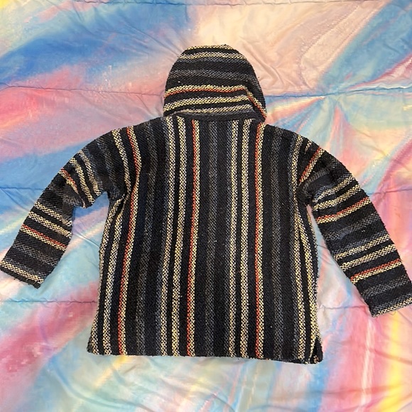 Iguana Jack Drug Rug Surfer Baja hoodie size Small BOHO - Picture 3 of 4